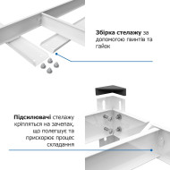 Металевий стелаж Еталон Е251 Меткас 1800х900х500, 5 полиць ДСП, навантаження 175 кг/полицю, фарбований – для складу та магазину