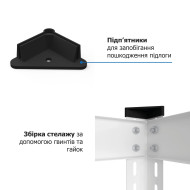 Металевий стелаж Еталон Е251 Меткас 1800х900х500, 5 полиць ДСП, навантаження 175 кг/полицю, фарбований – для складу та магазину