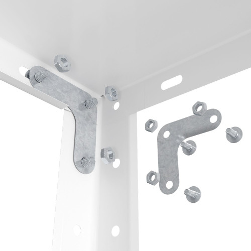 Металевий стелаж Меткас РЕК-1 1500×750×300, 4 полиці, 35 кг/полицю, пофарбований — для складу, дому та офісу