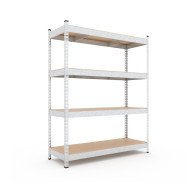 Металевий стелаж Титан ОД 1800х1200х500 Меткас, 4 ДСП полиці, 300 кг/полицю, оцинкований для складу, офісу та дому