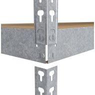 Металевий стелаж Титан ОД 1800х1200х500 Меткас, 4 ДСП полиці, 300 кг/полицю, оцинкований для складу, офісу та дому