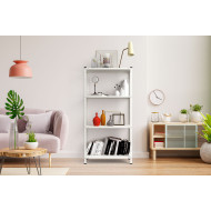 Металевий стелаж Меткас РЕК-1 1500×750×300, 4 полиці, 35 кг/полицю, пофарбований — для складу, дому та офісу