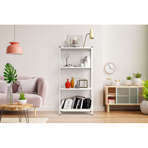 Металевий стелаж Меткас РЕК-1 1500×750×300, 4 полиці, 35 кг/полицю, пофарбований — для складу, дому та офісу