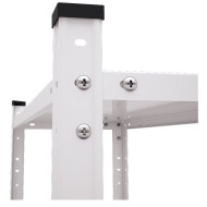 Металевий стелаж Меткас РЕК-1 1500×750×300, 4 полиці, 35 кг/полицю, пофарбований — для складу, дому та офісу