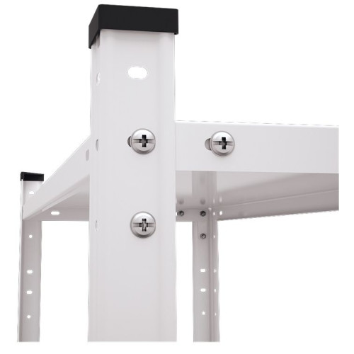 Металевий стелаж Меткас РЕК-1 1500×750×300, 4 полиці, 35 кг/полицю, пофарбований — для складу, дому та офісу