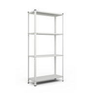 Металевий стелаж Меткас РЕК-1 1500×750×300, 4 полиці, 35 кг/полицю, пофарбований — для складу, дому та офісу