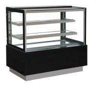 Кондитерська вітрина Gooder FC-SA Cube 90 см, 2 полиці, NO FROST, скло, LED, температура +2…+8°C, для тортів, десертів, кафе, магазинів