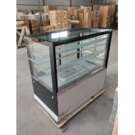 Кондитерская витрина GOODER Cube 90х73х120 см, 2 стеклянные полки, NO FROST, LED-подсветка, нерж. сталь, температура +2…+8°C, Китай