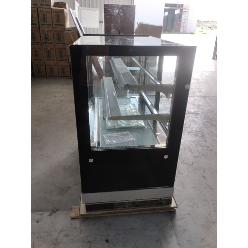 Кондитерская витрина GOODER Cube 90х73х120 см, 2 стеклянные полки, NO FROST, LED-подсветка, нерж. сталь, температура +2…+8°C, Китай