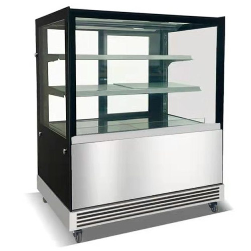 Кондитерская витрина GOODER Cube FC-500SCD 1200х730х1200 мм, стеклянные полки, LED-подсветка, NO FROST, R290, для кафе и магазинов