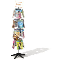 Рекламна стійка мобільна підлогова для промоакцій, презентацій і магазинів, універсальна виставкова торгова стійка ART TRADE