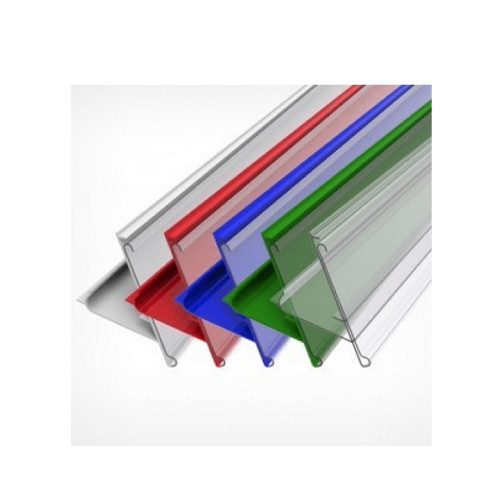 Цінникотримач пластиковий 665 мм для полиці, 39х653 мм, в асортименті кольорів, аксесуар для магазину, тримач цінників Китай