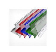 Пластиковий цінникотримач 1250 мм для полиць, висота 39 мм, 6 кольорів, аксесуар для торгового обладнання, тримач цінника 1238 мм