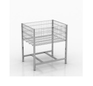 Презентаційний стіл металевий 800х600х850 мм, острівний, покриття цинк/порошкове фарбування, складаний, Україна, для дегустацій та промоакцій