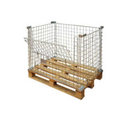 Контейнер палетний металевий 1200х800х900 мм, цинк/порошкове фарбування, для зберігання та транспортування харчової продукції, Україна