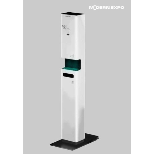Санітайзер станція дезінфекції Saner Small 1300х330х260 мм, автоматичний, метал, білий, Україна, для підприємств та громадських місць