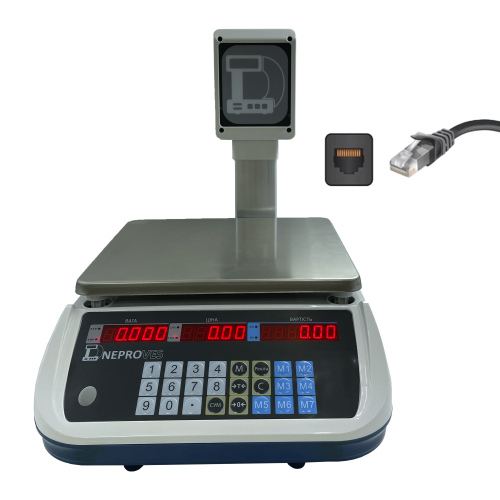 Торгові ваги ВТД-РД на 15кг з Ethernet-портом