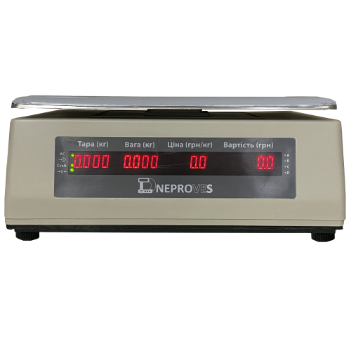 Торгові ваги Днепровес  ВТД-ВСК1 30кг з друком етикеток