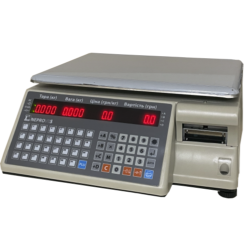 Торгові ваги Днепровес  ВТД-ВСК1 30кг з друком етикеток