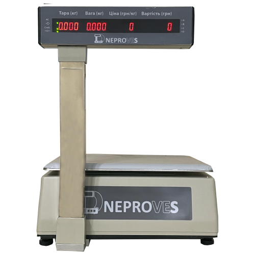 Торгові ваги Днепровес ВТД-ВСК 15кг з друком етикеток