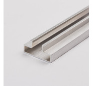 Алюмінієва вставка в економпанель, срібляста, 1000х20 мм, для дверей і панелей, декоративний елемент, профіль для оздоблення