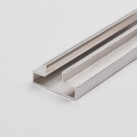 Алюмінієва вставка в економпанель, срібляста, 1000х20 мм, для дверей і панелей, декоративний елемент, профіль для оздоблення