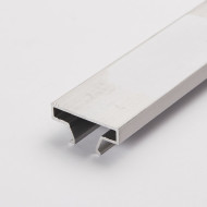 Алюмінієва вставка в економпанель, срібляста, 1000х20 мм, для дверей і панелей, декоративний елемент, профіль для оздоблення