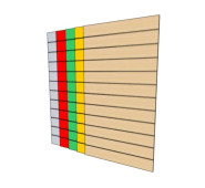 Економпанель кольорова глянцева ДСП МДФ 1000х1000х16 мм, жовта/зелена/червона/синя, для інтер’єру, Україна, без вставки