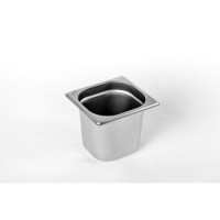 Гастроемкость GN 1/6-150 из нержавеющей стали AISI 304 Каялар, 3 л, 176х162х150 мм, для кухни и пищевой промышленности, Турция