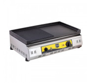 Електрогриль Remta R89 комбінований 2,8 кВт, 700х550х260 мм, рифлена+гладка поверхня, борти, жирозбірник, для кафе та ресторанів