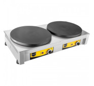 Двомісна електрична млинниця Remta KR2, 2×5 кВт, 900х500х205 мм, поверхня 400 мм, професійна млинниця для кафе та ресторанів