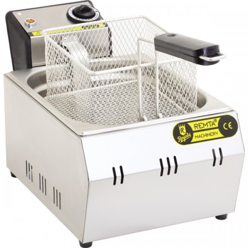 Фритюрниця електрична Remta 5 л, 2.5 кВт, 285х620х355 мм, настільна, Туреччина — професійне обладнання для кафе та ресторанів