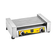 Роликовий гриль Remta RR01 на 7 роликів, 1.5 кВт, 600х400х180 мм, електричний гриль для сосисок і хот-догів, професійне обладнання