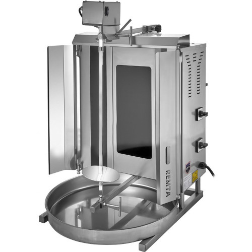 Електричний апарат для шаурми Remta SD10 15 кг, 3,5 кВт, нерж. сталь, верхній привід, Туреччина, гриль для шаурми 510х660х630 мм