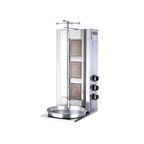 Газовий апарат для шаурми Mars MSD-03, 3 пальники, 75 см шампур, завантаження 30 кг, корпус з нержавійки, Туреччина, 10,5 кВт