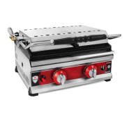 Паніні-гриль газовий однопостовий Mars MTS-12G 370х230 мм, ребристі поверхні, Туреччина, для кафе та ресторанів