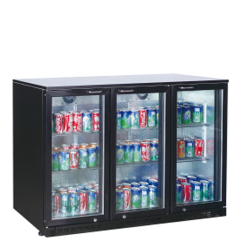 Холодильна шафа середньотемпературна Gooder BBT350H 320 л, 6 полиць, нержавіюча сталь, LED, замок, динамічне охолодження, 1350х520х900 мм