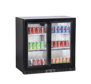 Холодильна шафа середньотемпературна Gooder BBD230S, 208 л, 4 полиці, динамічне охолодження, LED, чорний корпус, 900х520х900 мм, Китай