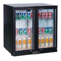 Холодильна шафа Gooder BBD230H 208 л, динамічне охолодження, 4 полиці, LED, замок, чорний, 0...+8°C, для магазинів і кафе