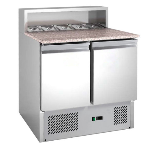 Холодильний стіл Gooder PS900 з гранітною стільницею, 2 полиці, 240 л, динамічне охолодження, AISI304, для кафе та ресторанів, Китай