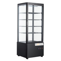 Настільна холодильна вітрина Gooder XC-98L, 98 л, динамічне охолодження, LED-підсвітка, авторазморожування, склопакет, Китай