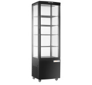 Холодильна вітрина Gooder XC-218L, 218 л, 4 полиці, чорна, динамічне охолодження, LED-підсвітка, цифровий термостат, для магазинів