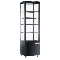 Холодильная витрина Gooder XC-238L, 238 л, динамическое охлаждение, 4 металлические полки, LED-подсветка, авторазморозка, стеклопакет