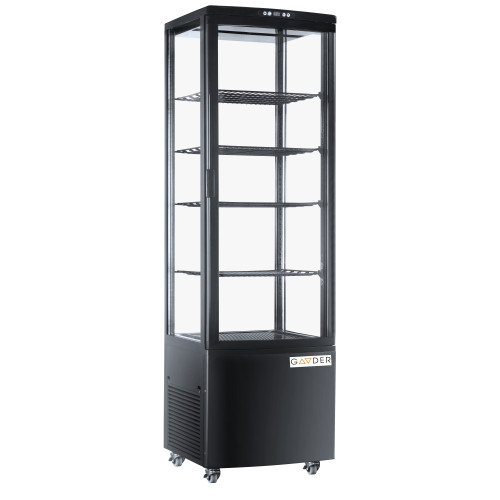Холодильна вітрина Gooder XC-238L, 238 л, динамічне охолодження, 4 металеві полиці, LED-підсвітка, авторазморожування, склопакет