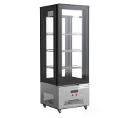 Холодильна вітрина Gooder XC-440С, 440 л, 3+1 нерж. полиці, LED, динамічне охолодження, 665х650х2000 мм, для магазинів і гастрономії