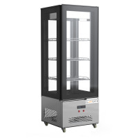 Холодильная витрина Gooder XC-440С, 440 л, 3+1 нерж. полки, LED, динамическое охлаждение, 665х650х2000 мм, для магазинов и гастрономии