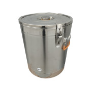 Відро харчове Gooder 40 л з нержавіючої сталі AISI 304 з подвійними стінками та силіконовою прокладкою, для кухні та ресторанів, Китай