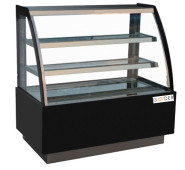 Кондитерська вітрина Gooder FC-400RA 900х660х1190 мм, 2 полиці, динамічне охолодження, LED, нержавійка, +2...+8°C, Китай