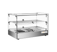 Теплова вітрина Gooder XCR-50L Cube, 2 полиці, 50 л, 30–90°C, нержавіюча сталь, механічний термостат, піддон для крихт, Китай