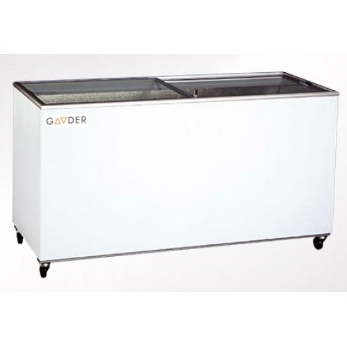 Морозильна скриня Gooder UDD 600 SC, 662 л, -18°C…-23°C, 8 кошиків, біла, замок, пряме скло, Туреччина, 2058х633х925 мм, для торгівлі